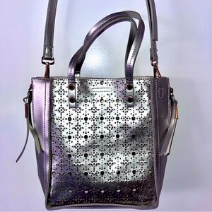 Steve Madden Btammy Silver Tote/Crossbody Bag.